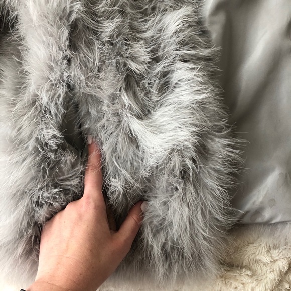 Elegant Gray Faux Fur Coat - Picture 7 of 9